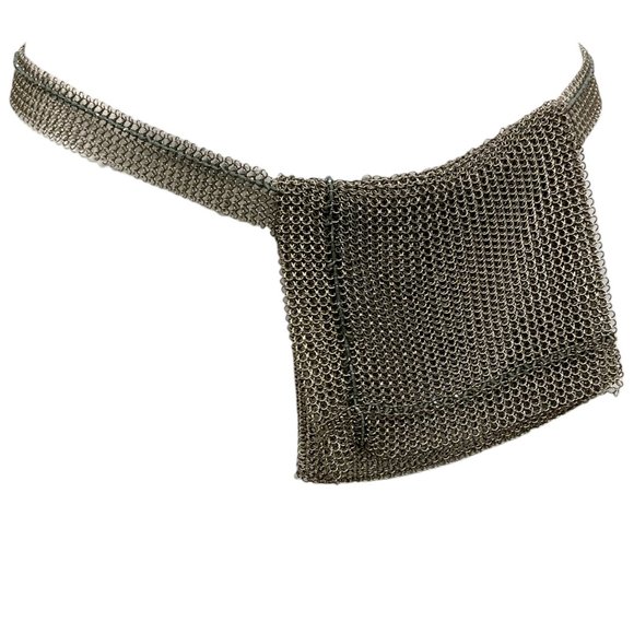 Chanel Silver Chainmail Belt with Pouch - Picture 1 of 6